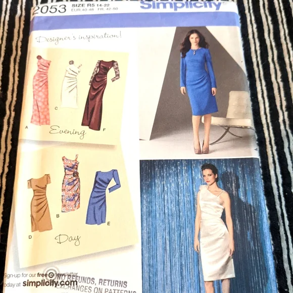 Simplicity 2053 size R5 14-22 pattern only - Picture 1 of 2